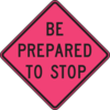 Be Prepared To Stop Sign Clip Art